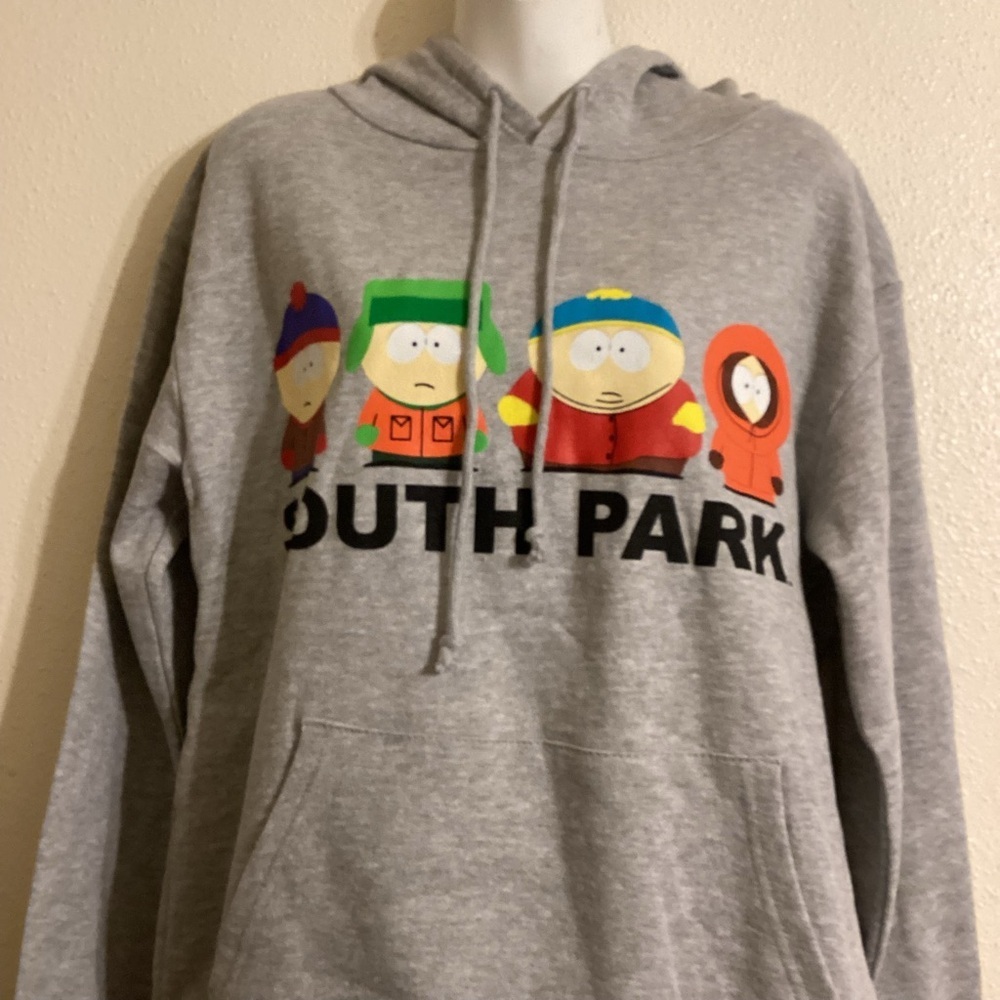 NWOT South Park Characters Hoodie Pixel Pocket Sweatshirt Size Medium